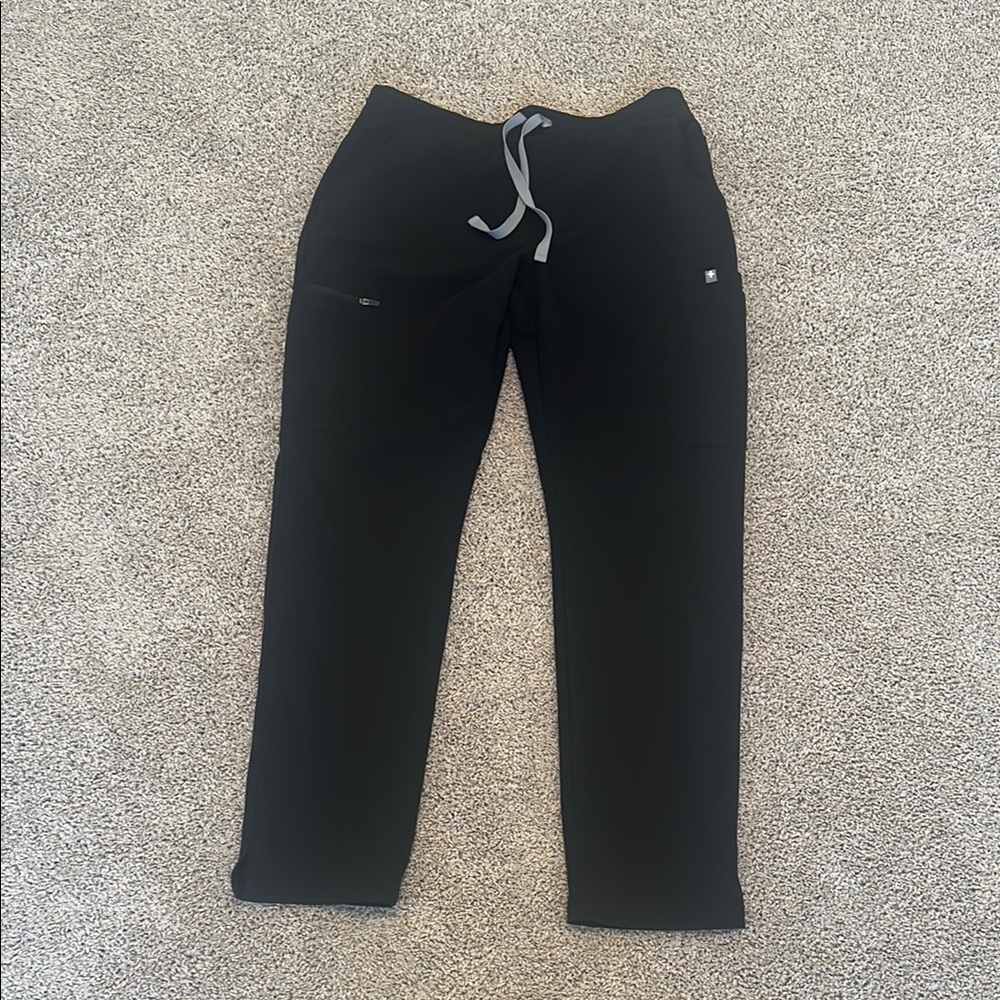 Figs Black Straight Leg Pants